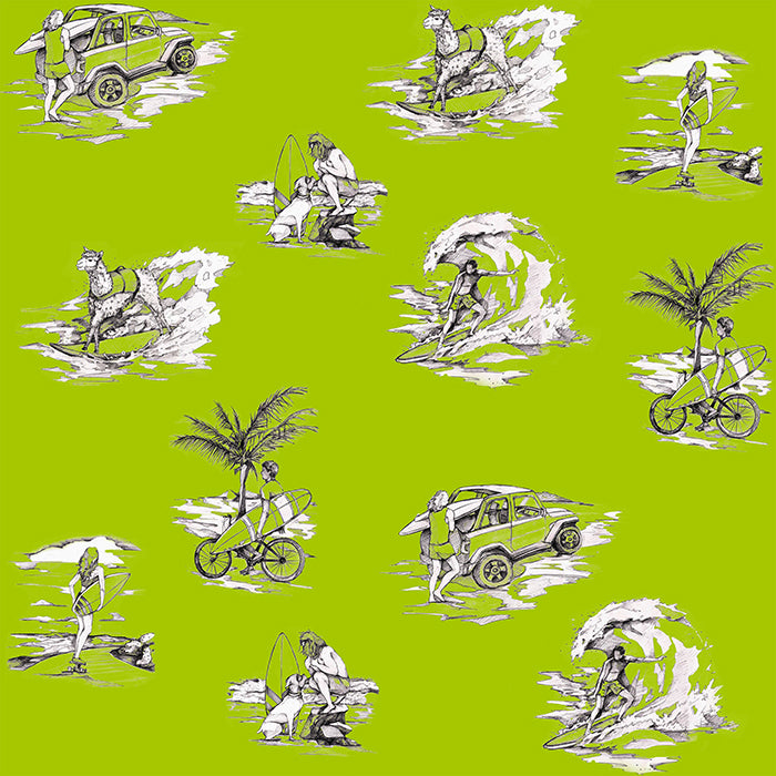 Surfing Toile Wallcovering
