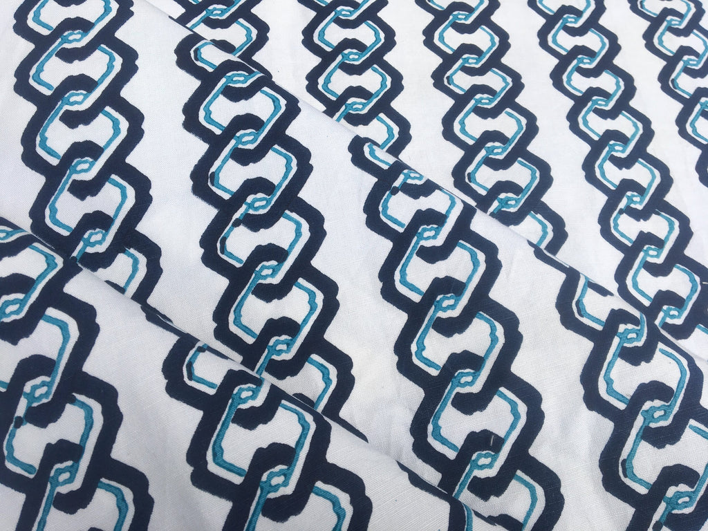 Blue Chain Textile