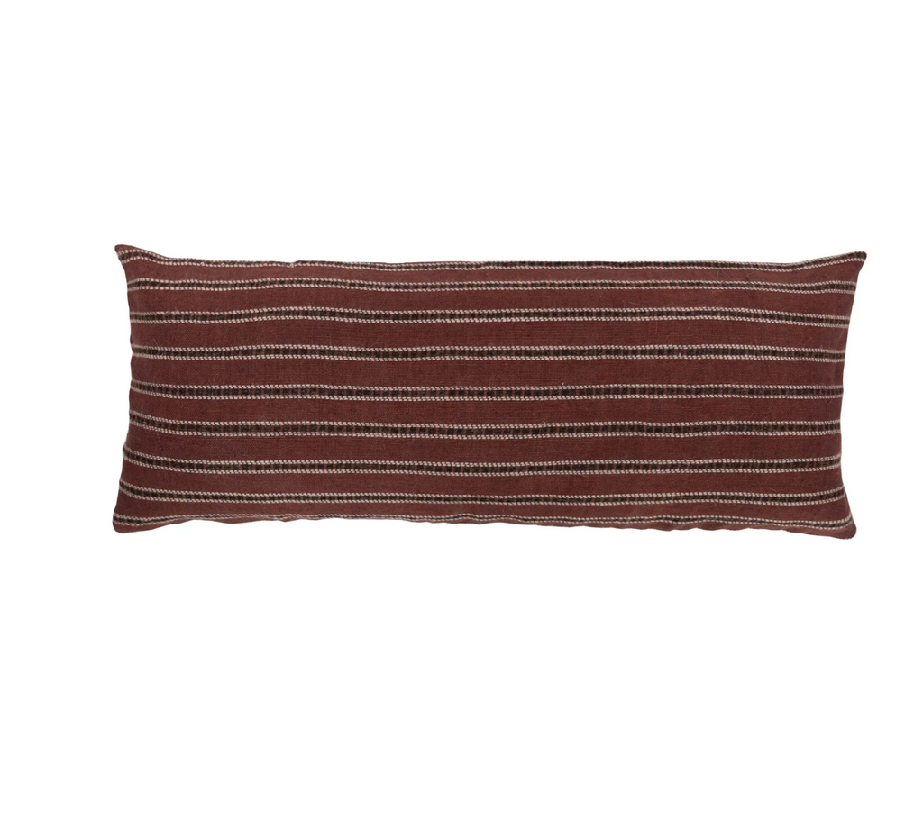Bhujodi Pillow in Giba Terracotta (14" X 35")