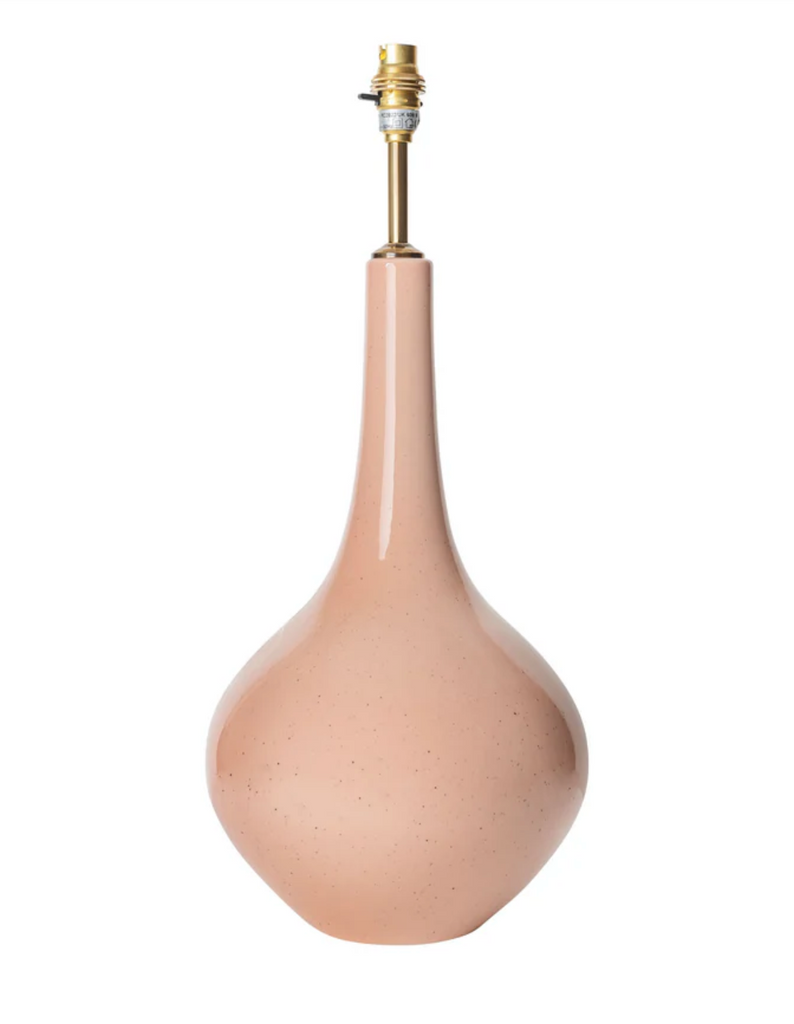 Pale Pink Teardrop Ceramic Lamp Base