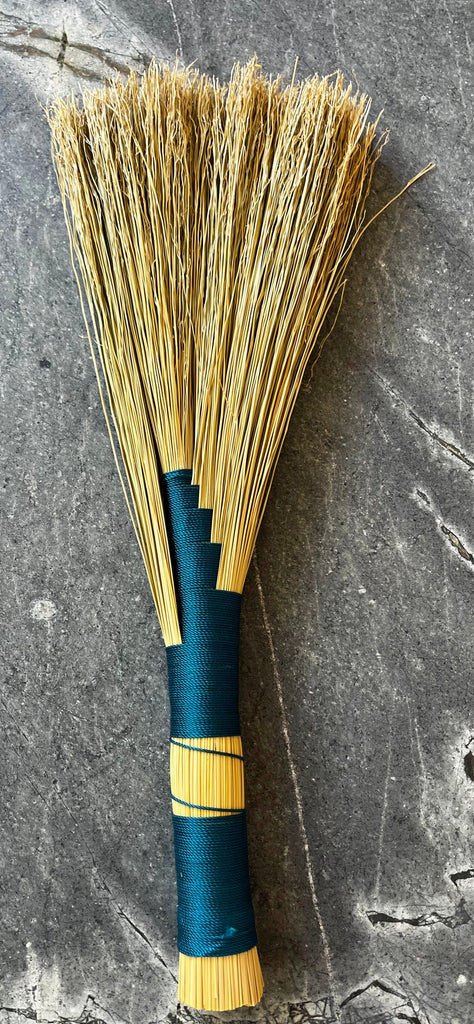 Hand Broom with Blue Handle