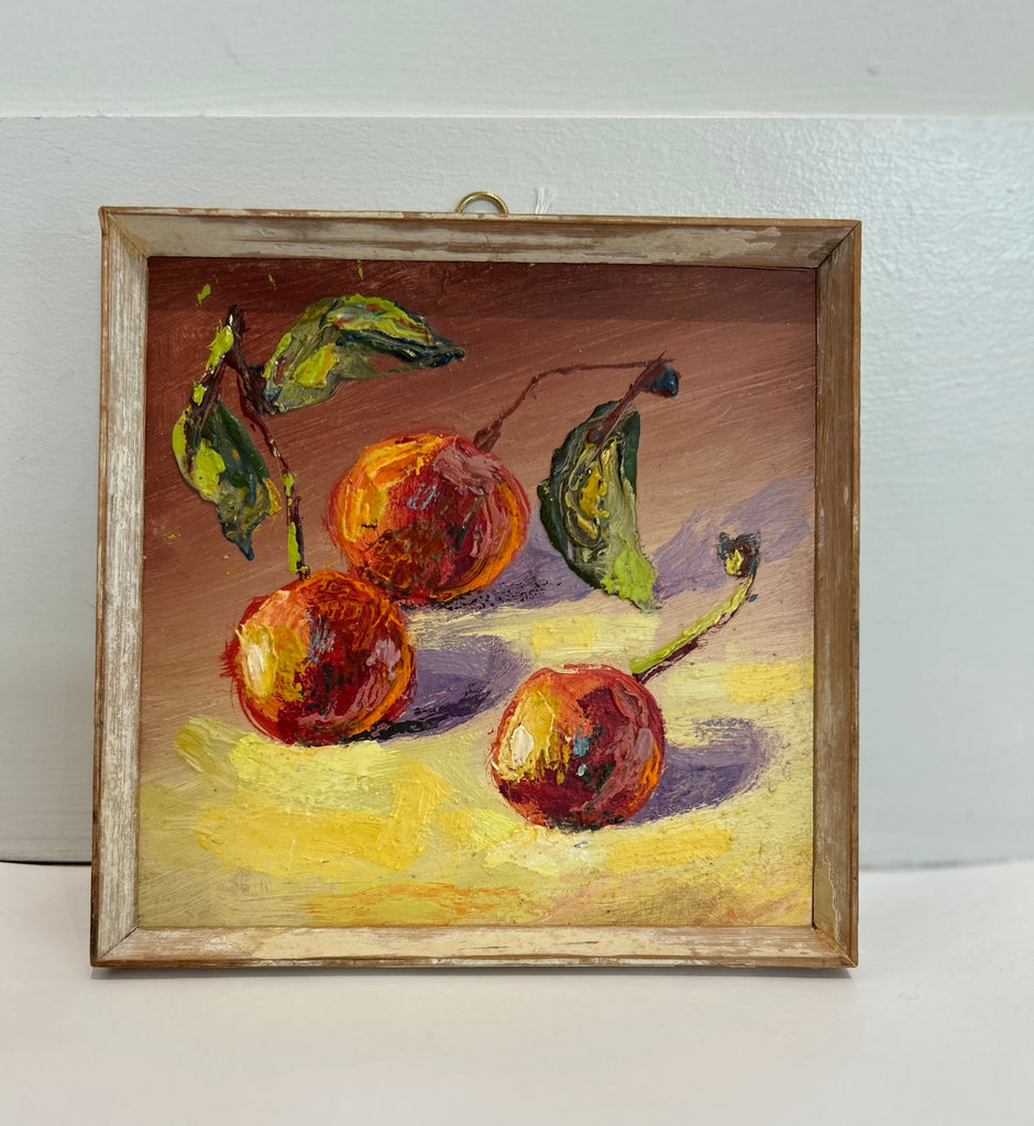 Vintage Oil Painting with Wooden Frame