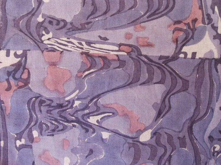 Tulu Textiles Lama - Purple on Cotton/Linen