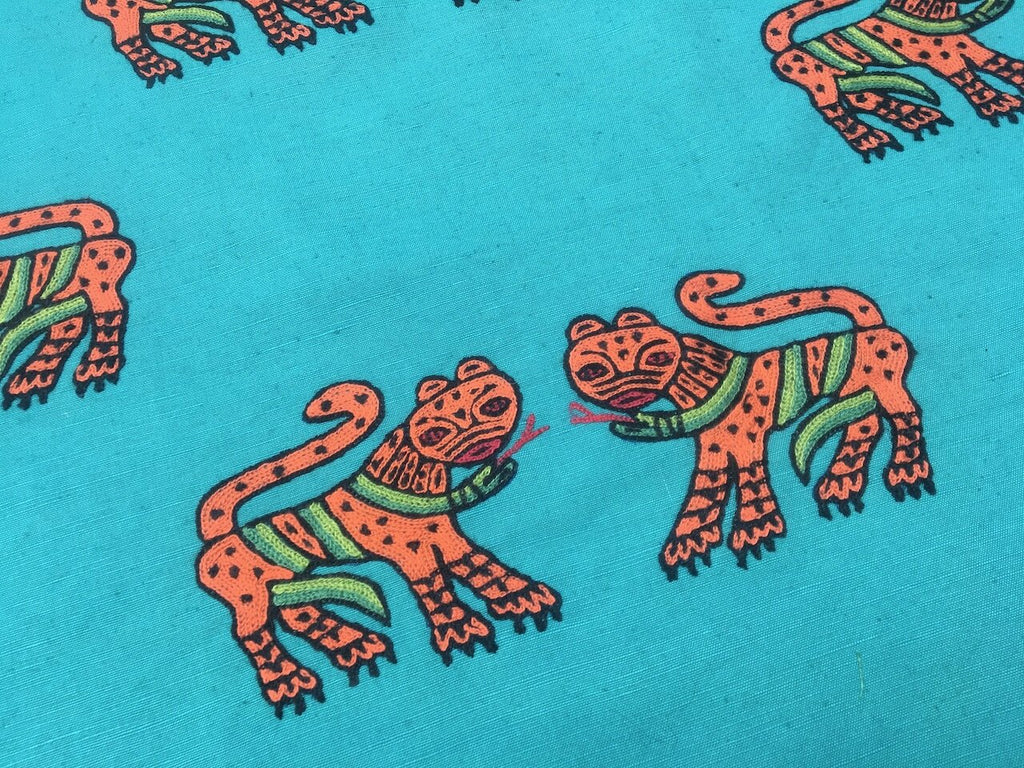 Emerald Leopards Textile